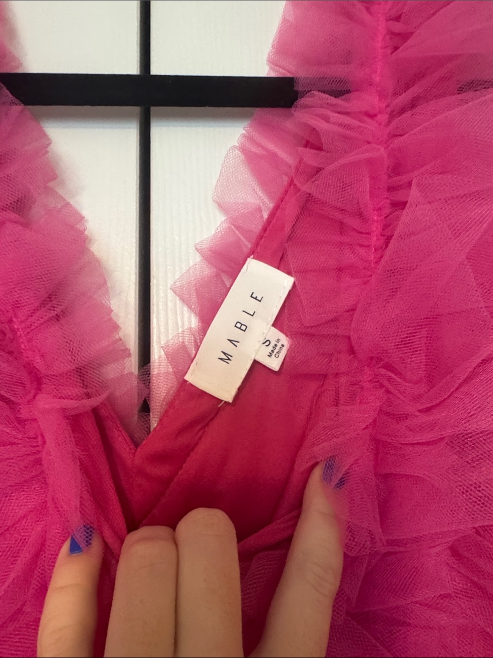 Mable Fuchsia Ruffle Tulle Party Dress - Picture 2 of 3